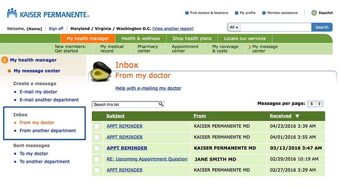 Kaiser Permanente My Chart