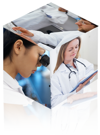 Collage of lab related images Collage of lab related images