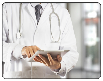 Doctor with electronic health record (EHR)