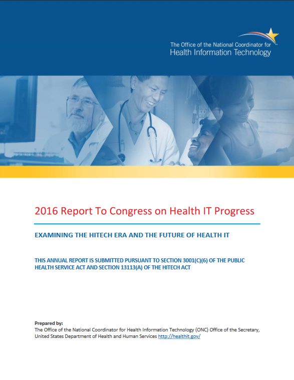 2016 Report to congress cover page