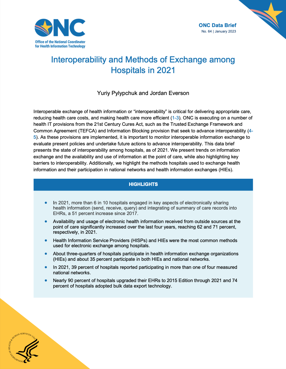 ONC Data Brief | No.64 | January 2023