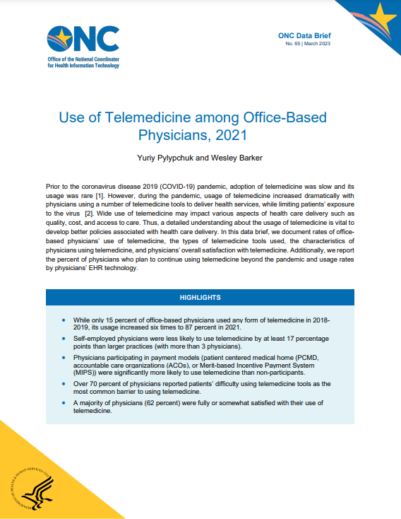 ONC Data Brief | No.65 | March 2023