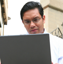 doctor at the computer