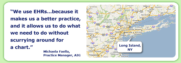 Map of Long Island, NY and a quote from Michaela Faella
