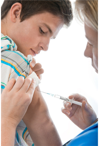 doctor administering injection