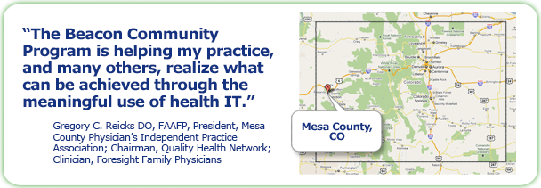 Map of Mesa County, Colorado and a quote from Michaela Faella