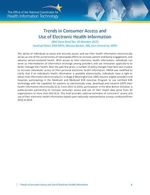 Data Brief: Trends in Consumer Access and Use of Electronic Health Information