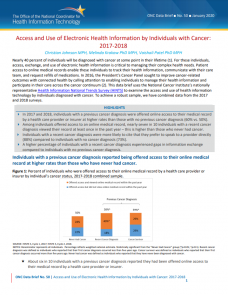 Access and Use of Electronic Health Information by Individuals with Cancer: 2017-2018