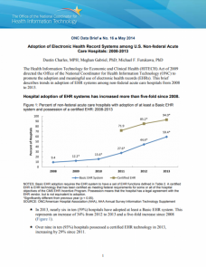 Adoption of Electronic Health Record Systems among U.S. Non-federal Acute Care Hospitals: 2008-2013