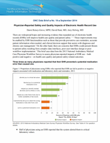 Physician Reported Safety and Quality Impacts of Electronic Health Record Use