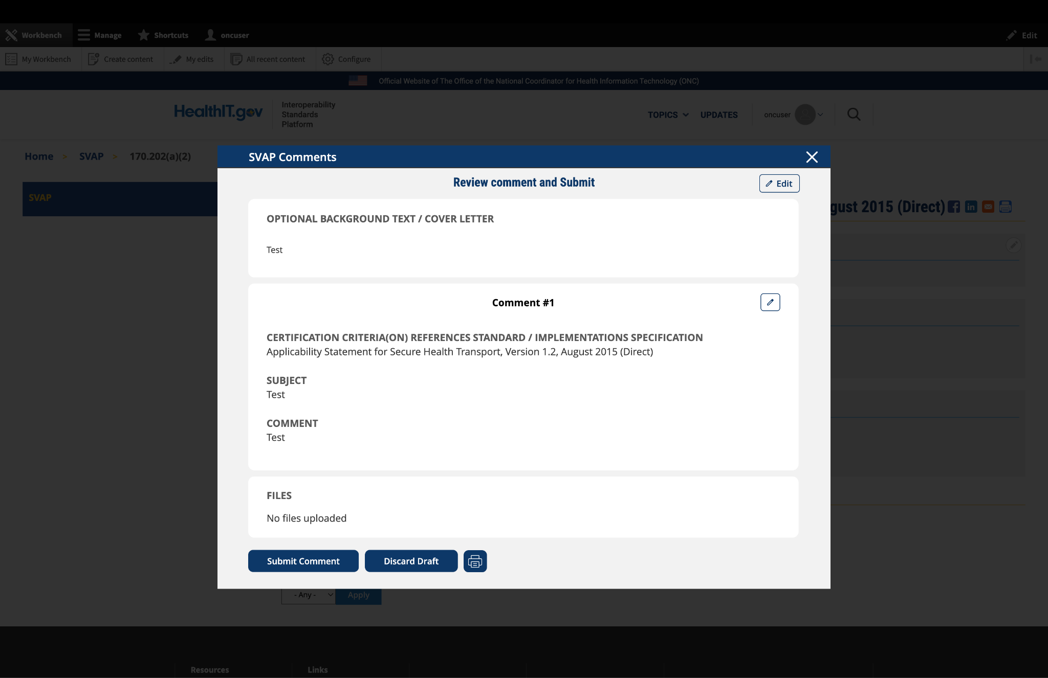 Review and Submit